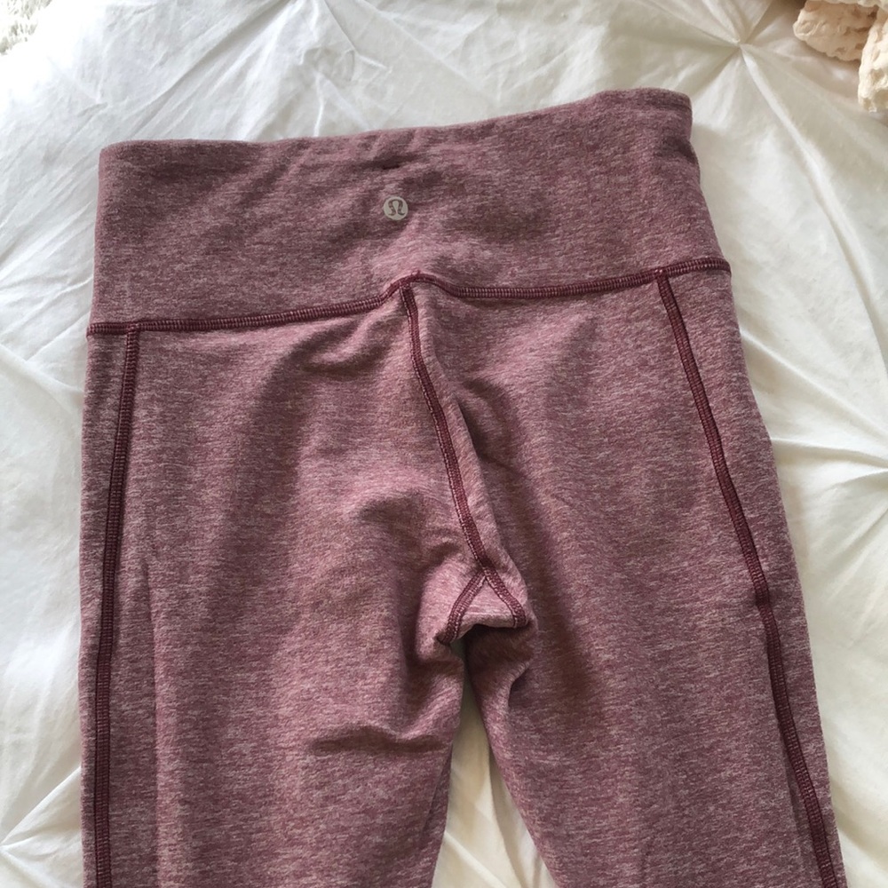 Lululemon pink rouched legging high rise - Picture 3 of 4